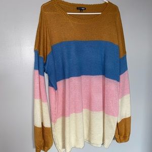 Fashion Nova color block sweater.